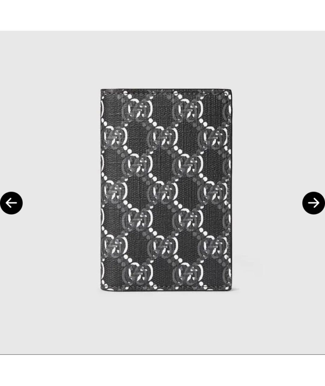 GUCCI Антрацитовый кожаный кардхолдер, фото 6