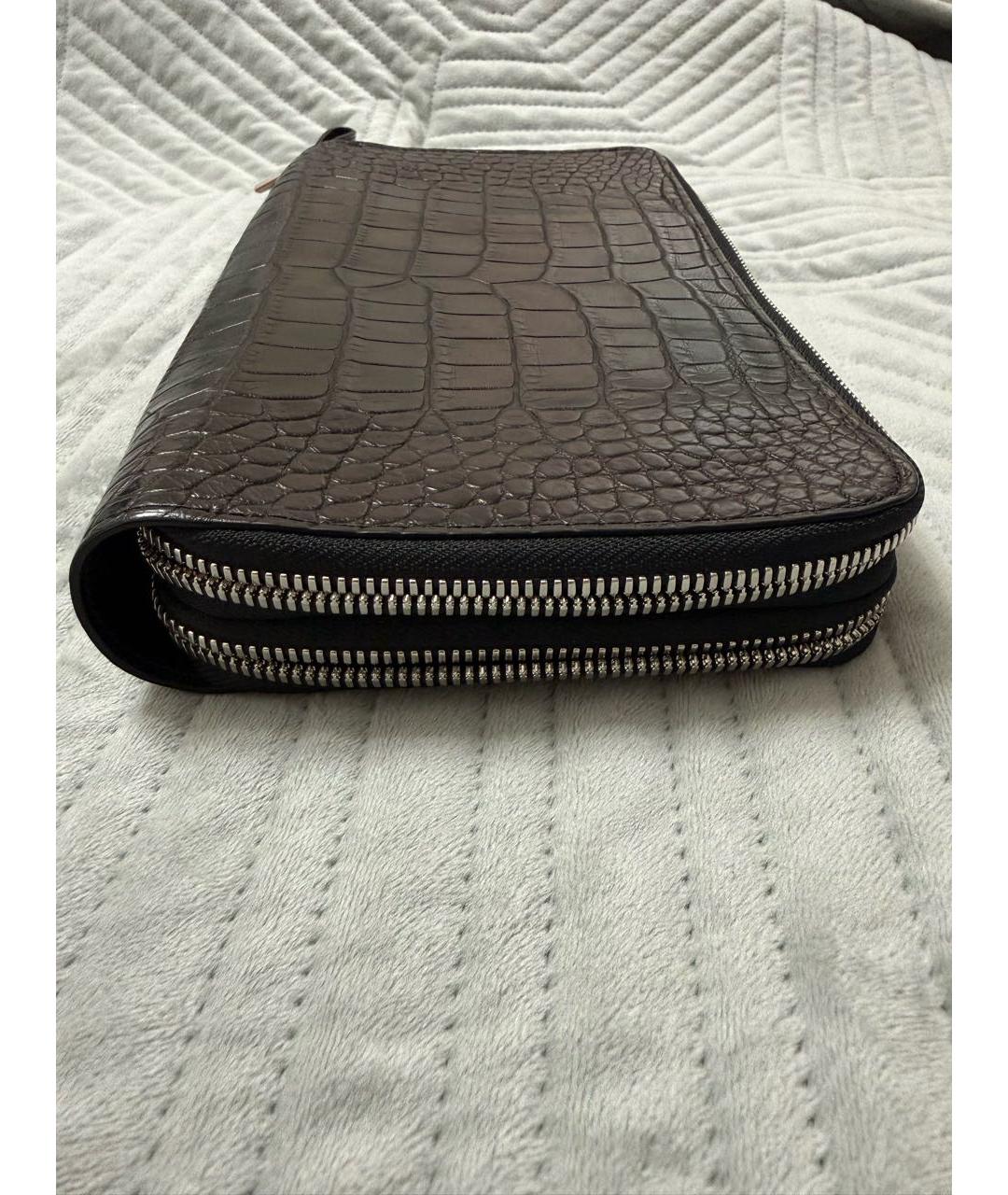 ZILLI Черная барсетка из экзотической кожи, фото 6