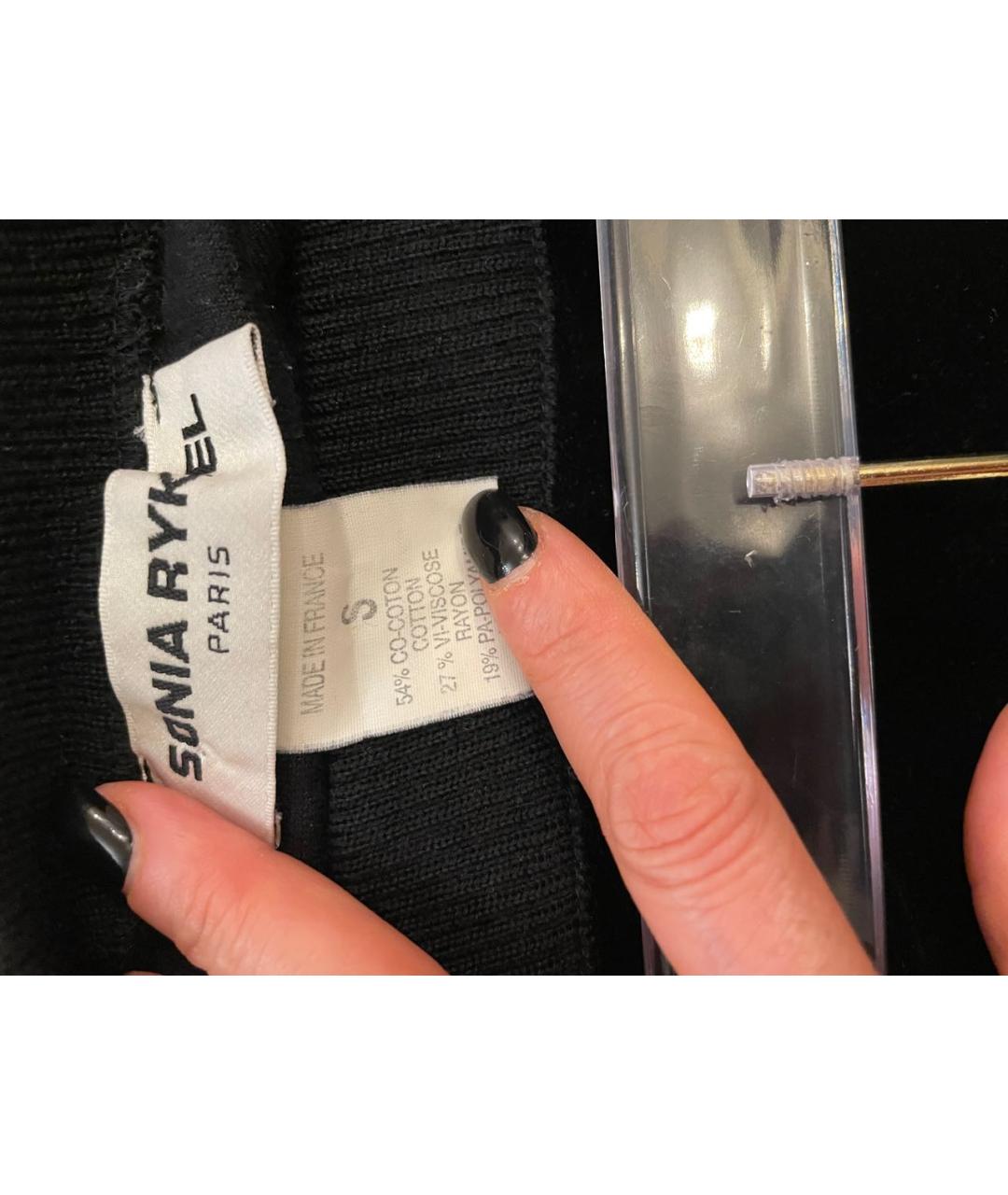 SONIA RYKIEL Черная бархатная юбка макси, фото 3