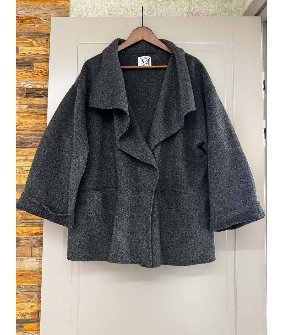 TOTEME Антрацитовое кашемировое пальто, фото 6