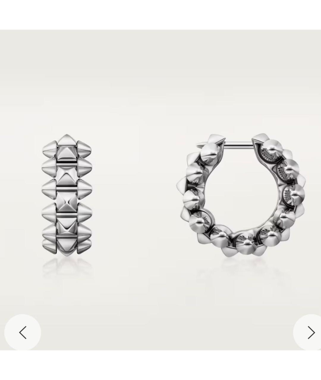 CARTIER Серебряные серьги из белого золота, фото 2