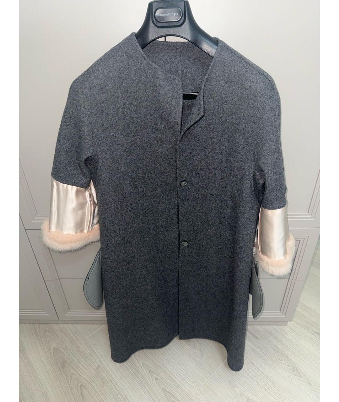 KITON Серое кашемировое пальто, фото 7