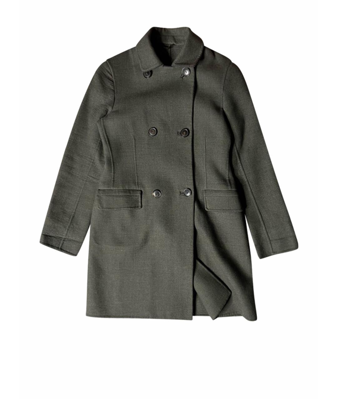 LORO PIANA Хаки шерстяное пальто, фото 1