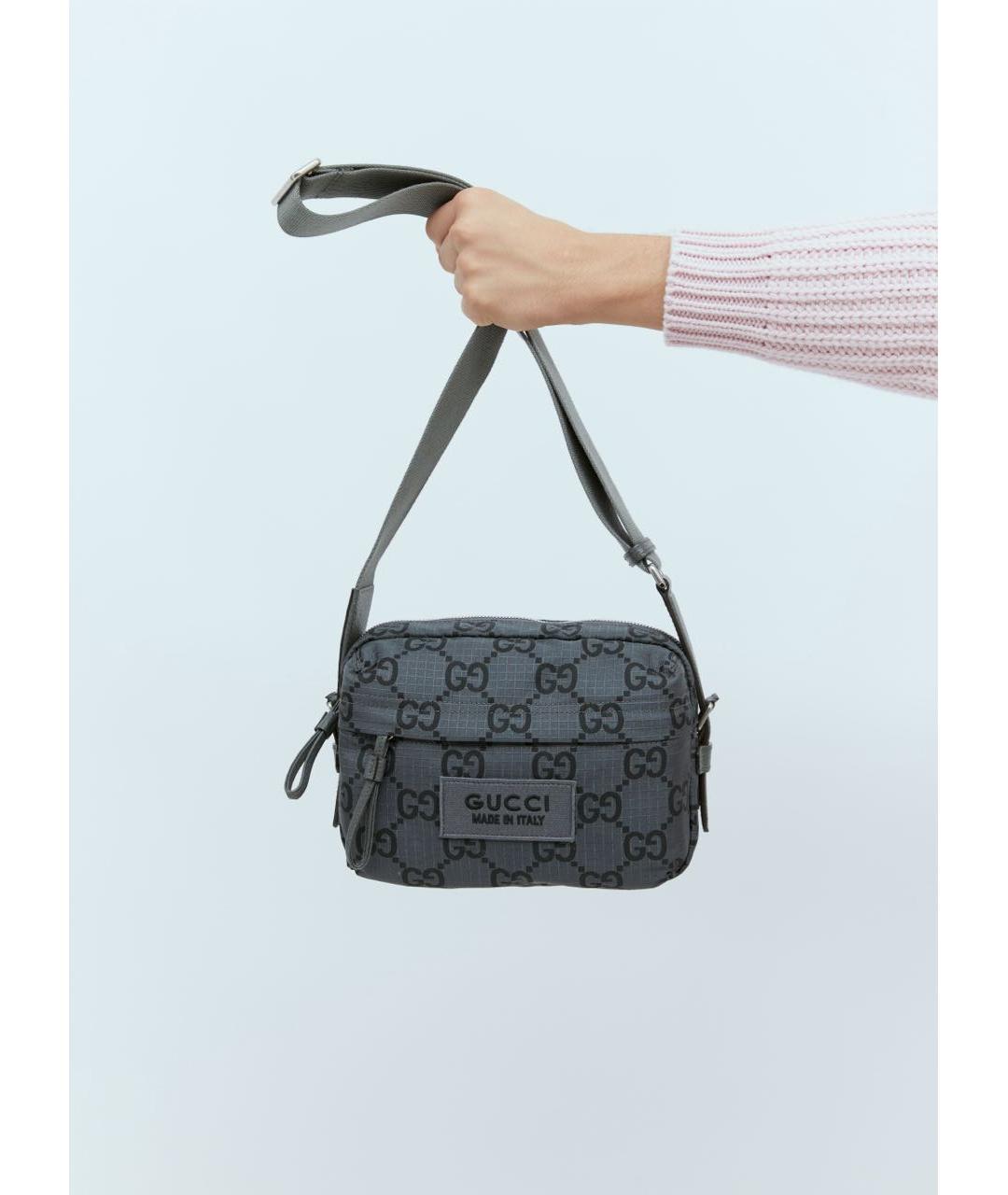 GUCCI Антрацитовая сумка на плечо, фото 9