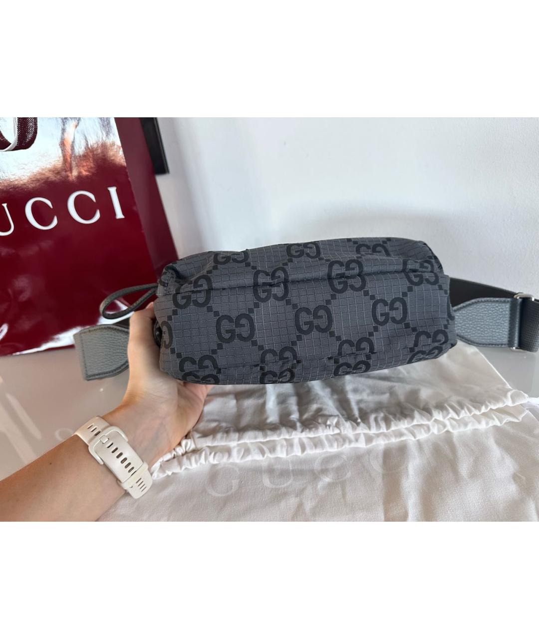 GUCCI Антрацитовая сумка на плечо, фото 7