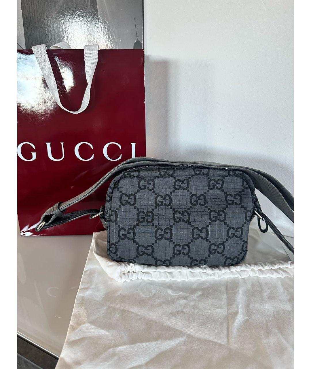 GUCCI Антрацитовая сумка на плечо, фото 3