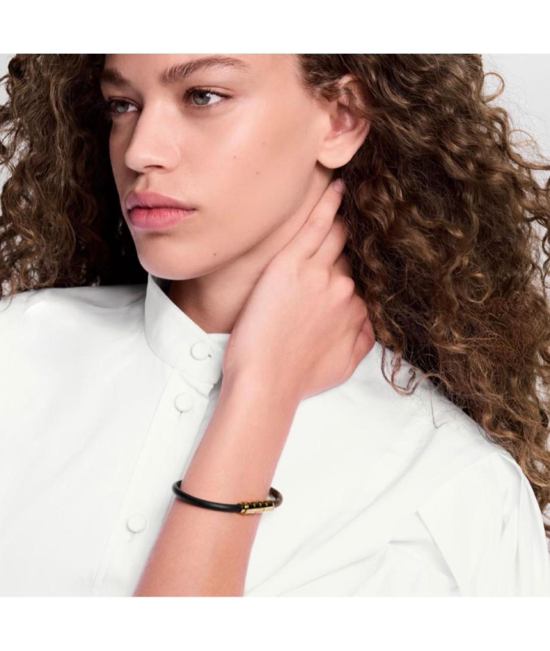 LOUIS VUITTON Коричневый латунный браслет, фото 5