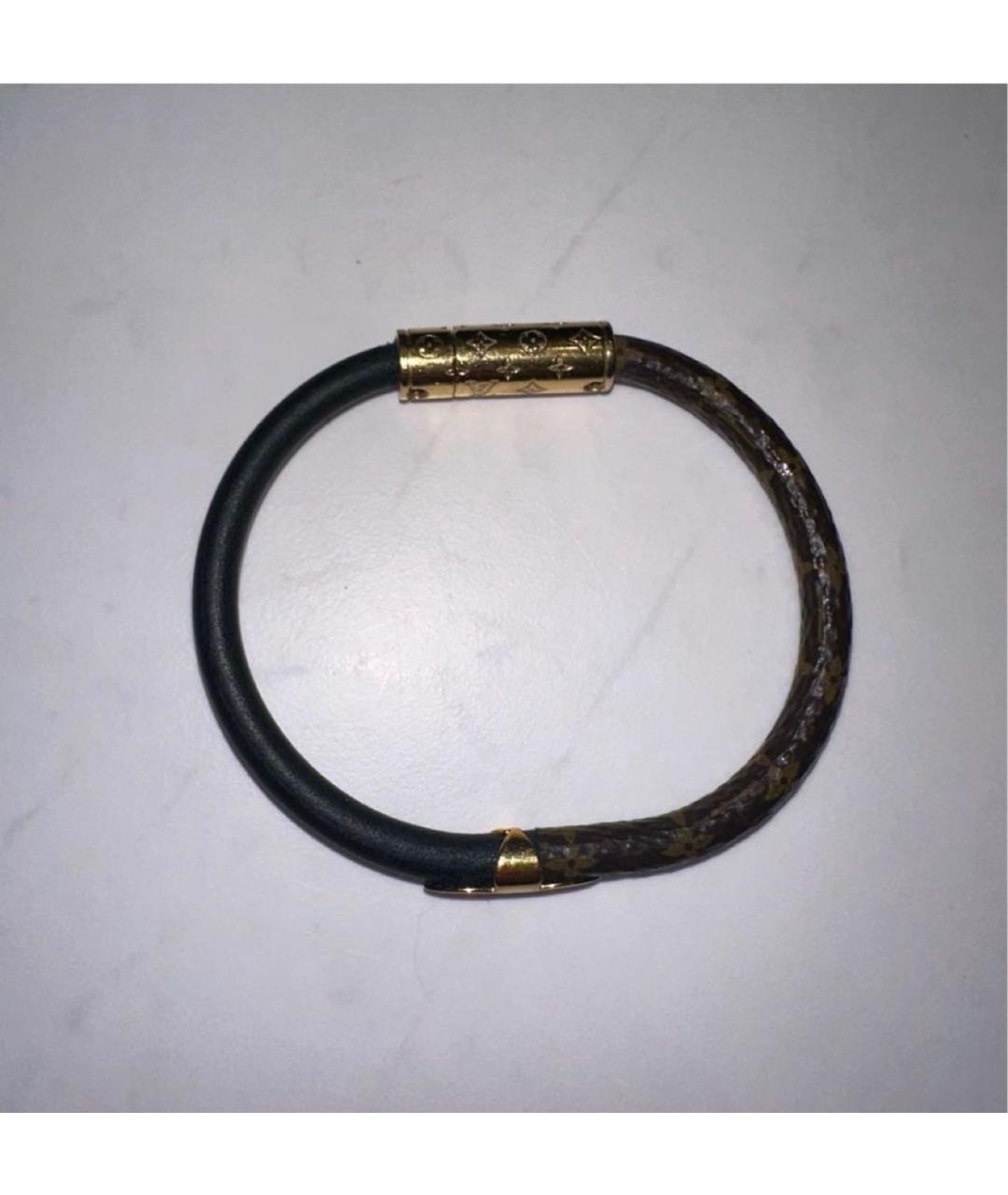 LOUIS VUITTON Коричневый латунный браслет, фото 4
