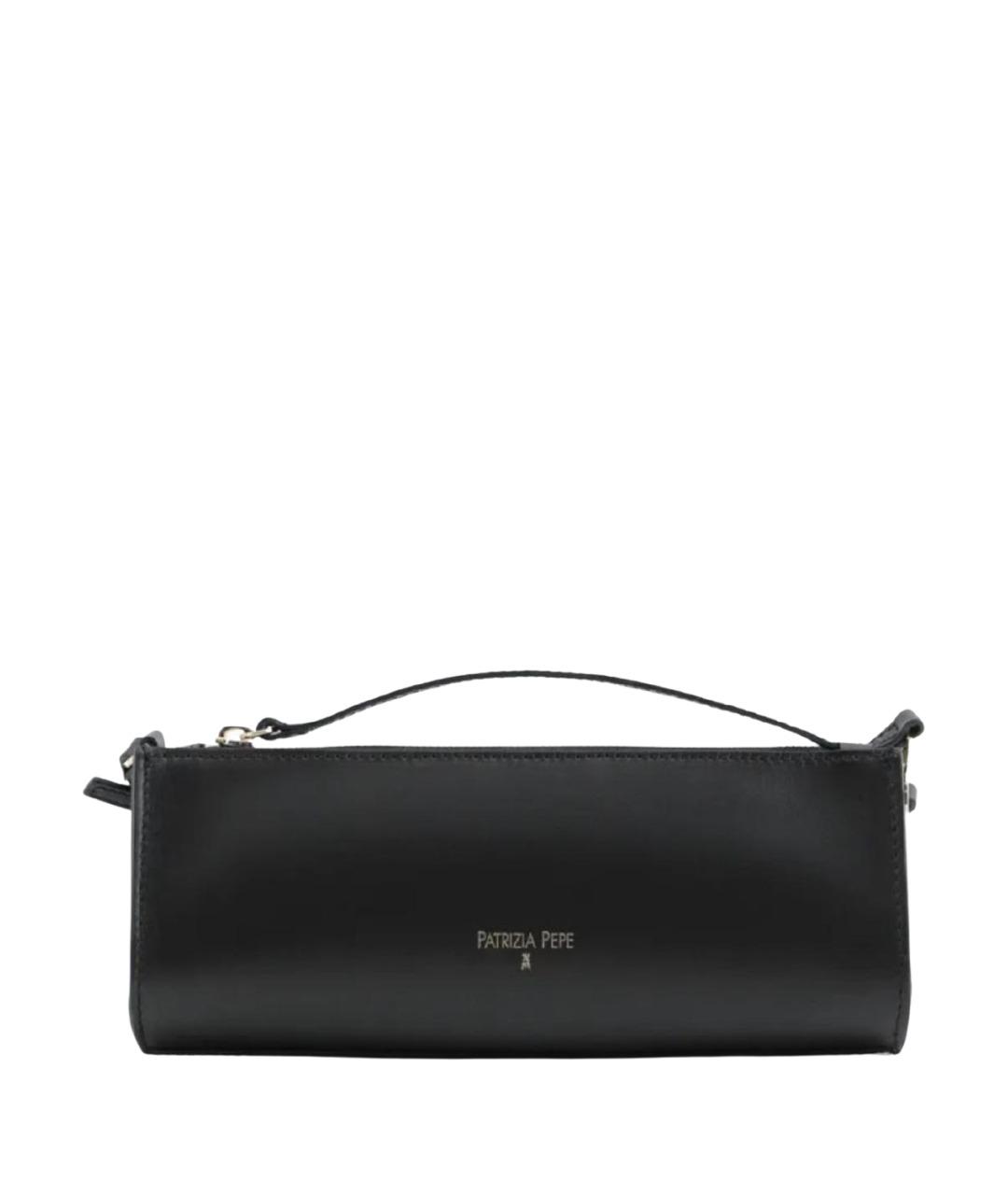 PATRIZIA PEPE Черная кожаная сумка через плечо, фото 1