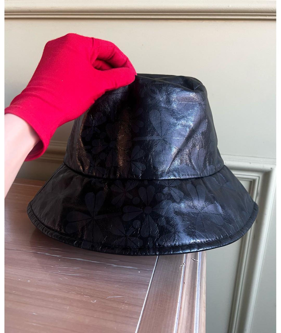 CHANEL Черная кожаная панама, фото 6