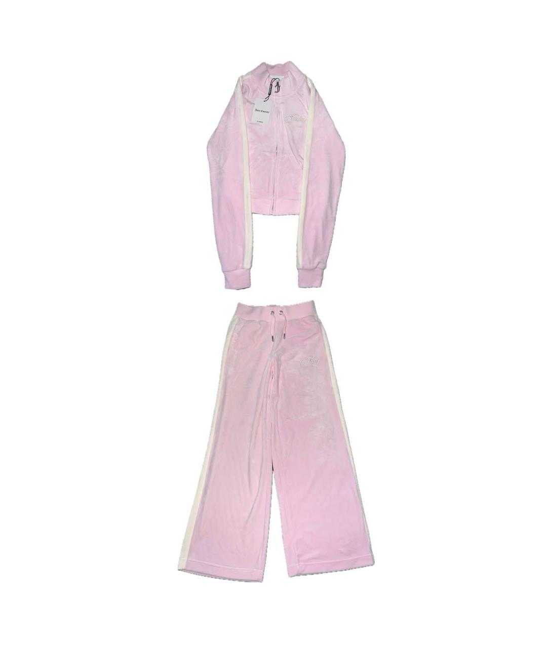 JUICY COUTURE Розовый велюровый спортивные костюмы, фото 6