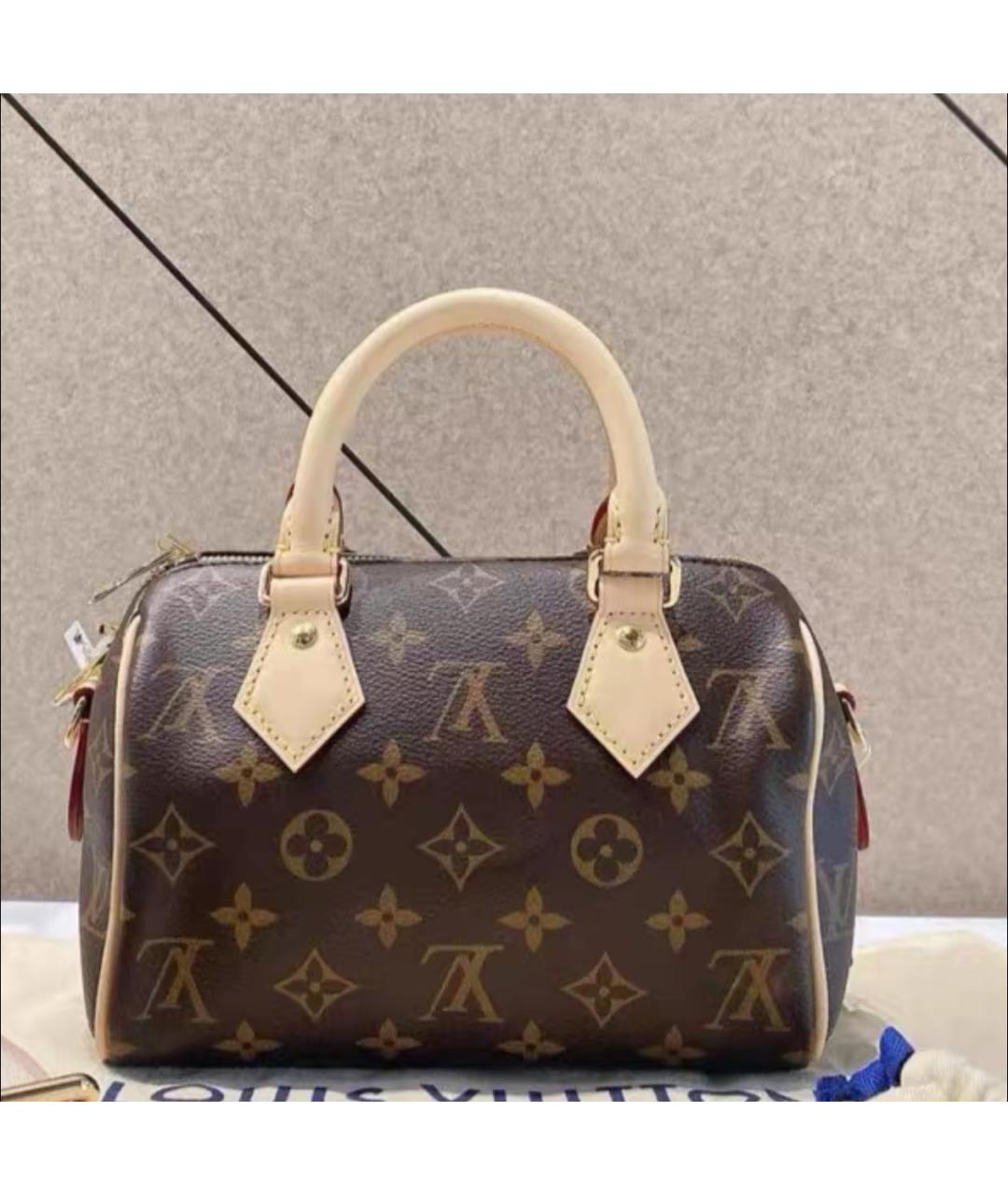 LOUIS VUITTON Коричневая сумка с короткими ручками, фото 5