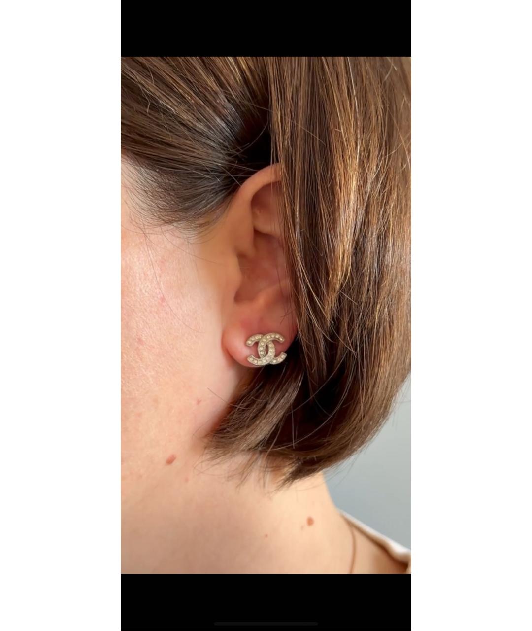 CHANEL Серебряные металлические серьги, фото 7