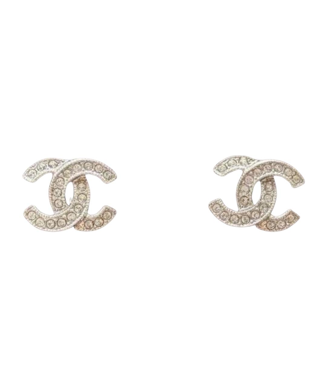 CHANEL Серебряные металлические серьги, фото 1