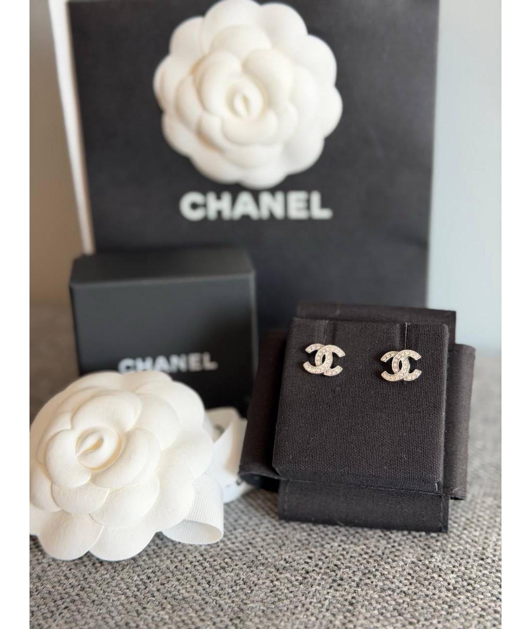 CHANEL Серебряные металлические серьги, фото 3