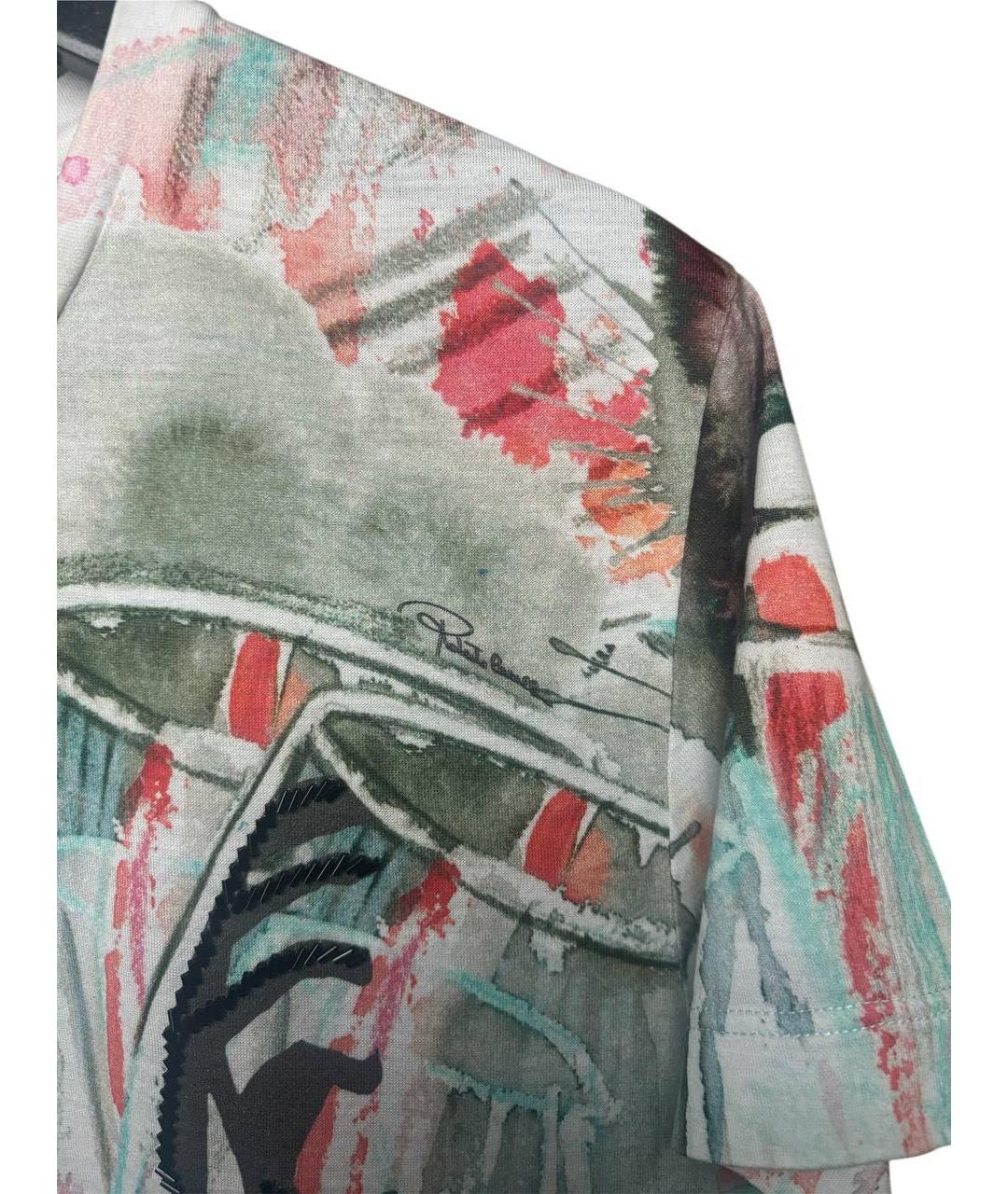 ROBERTO CAVALLI Мульти хлопковая футболка, фото 4