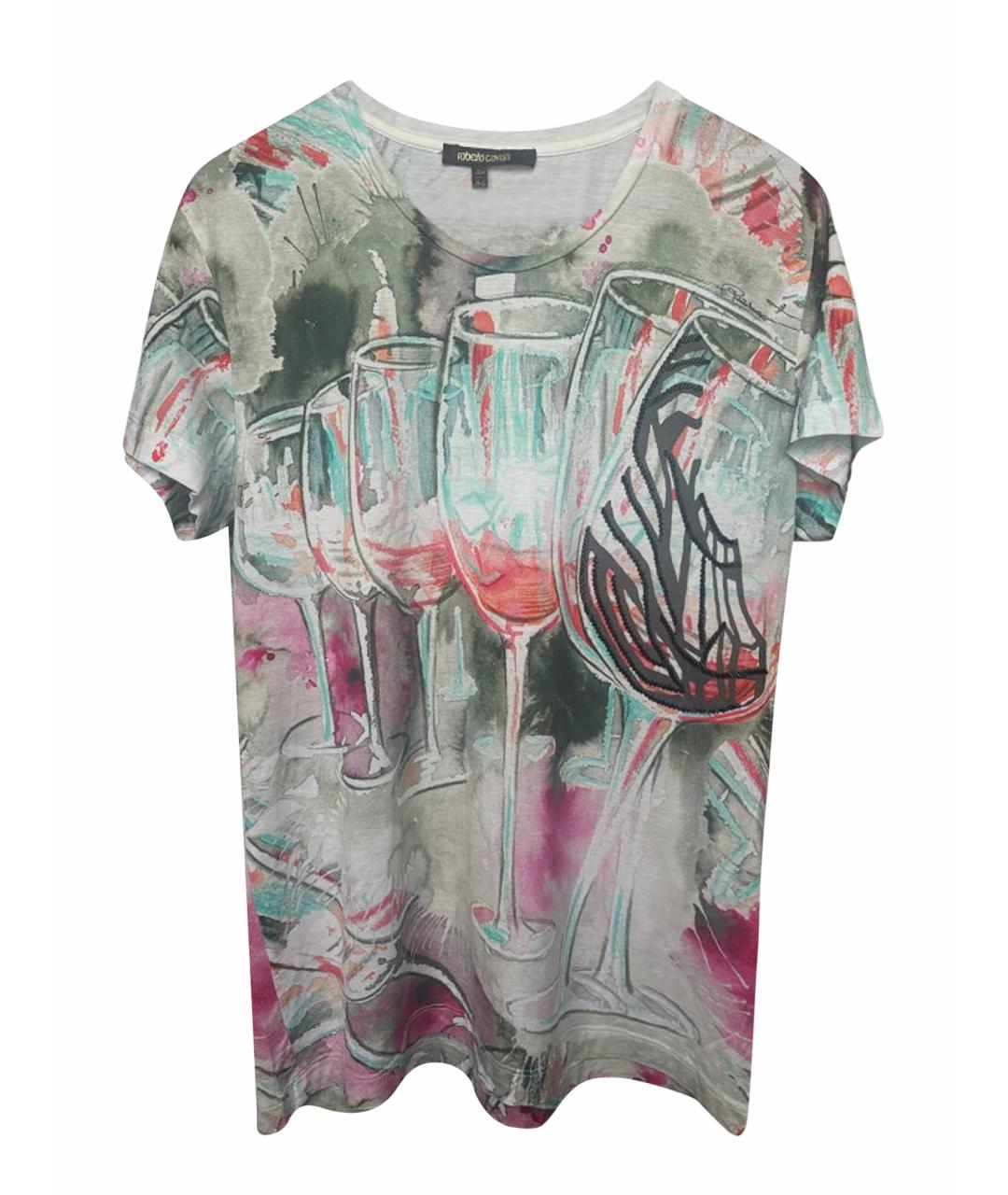 ROBERTO CAVALLI Мульти хлопковая футболка, фото 1