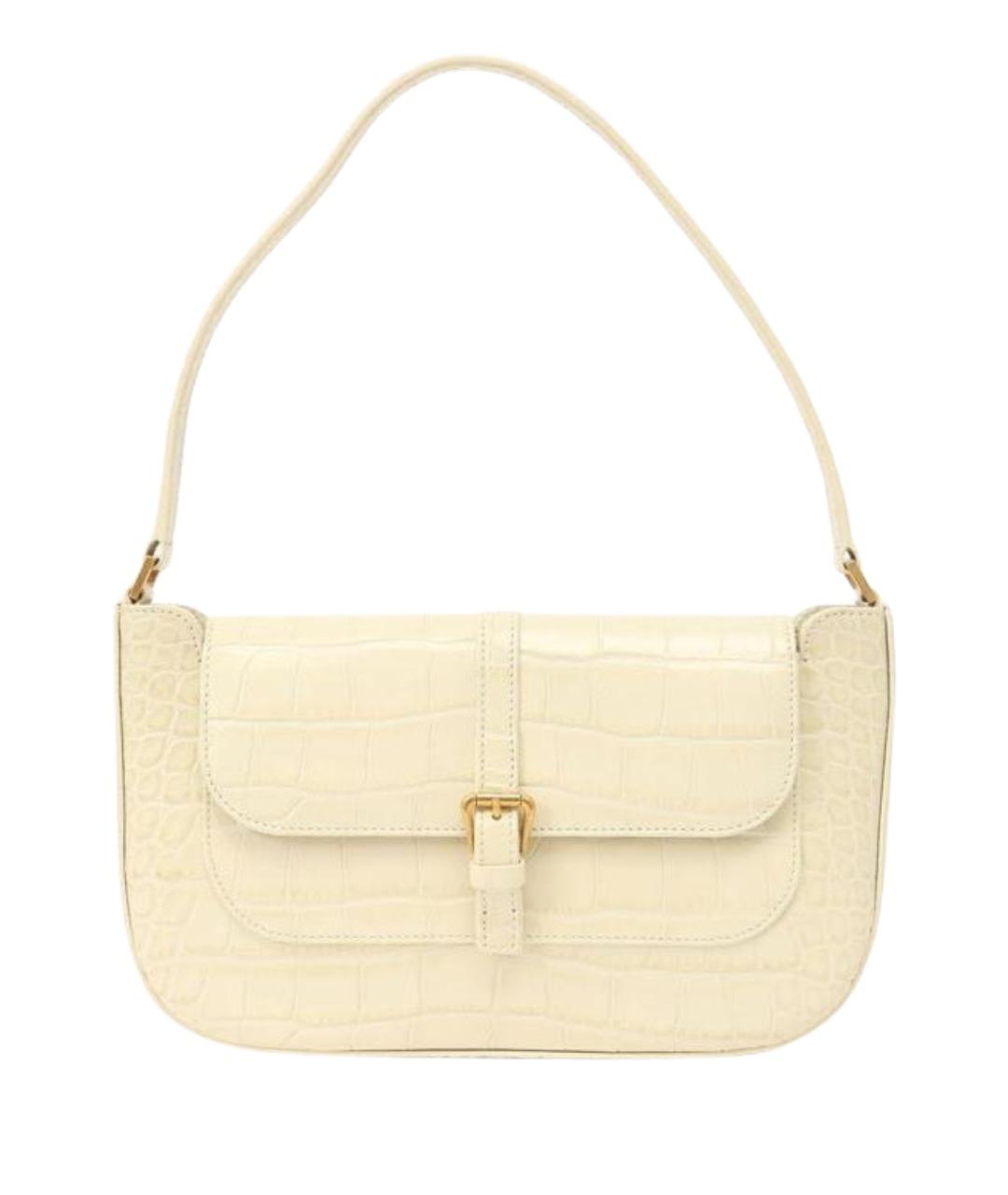 BY FAR Бежевая кожаная сумка с короткими ручками, фото 1