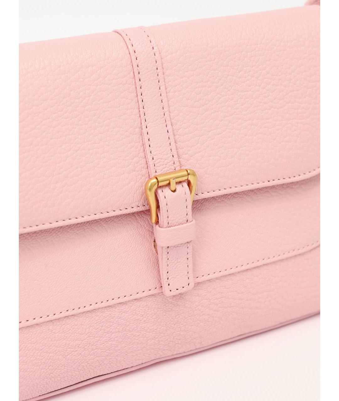 BY FAR Розовая кожаная сумка с короткими ручками, фото 7