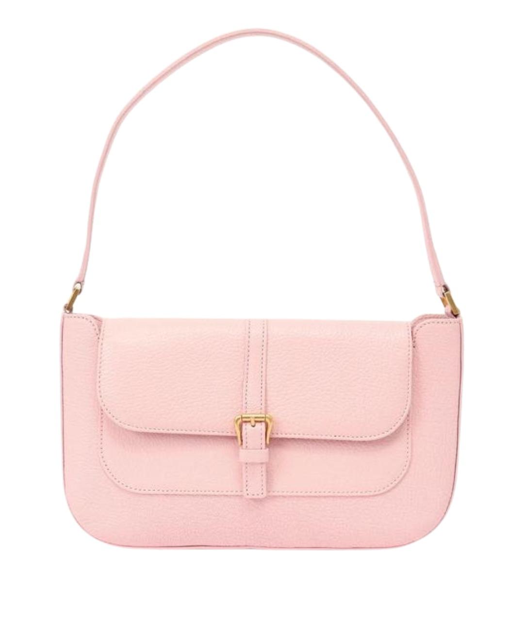 BY FAR Розовая кожаная сумка с короткими ручками, фото 1