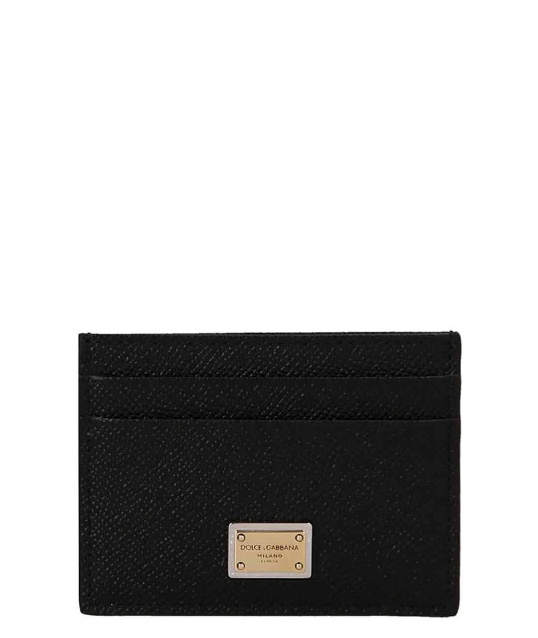 DOLCE&GABBANA Черный кожаный кардхолдер, фото 1