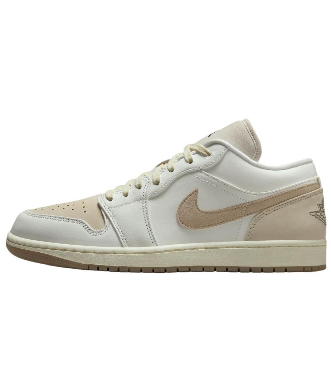 JORDAN Белые кожаные низкие кроссовки / кеды, фото 3