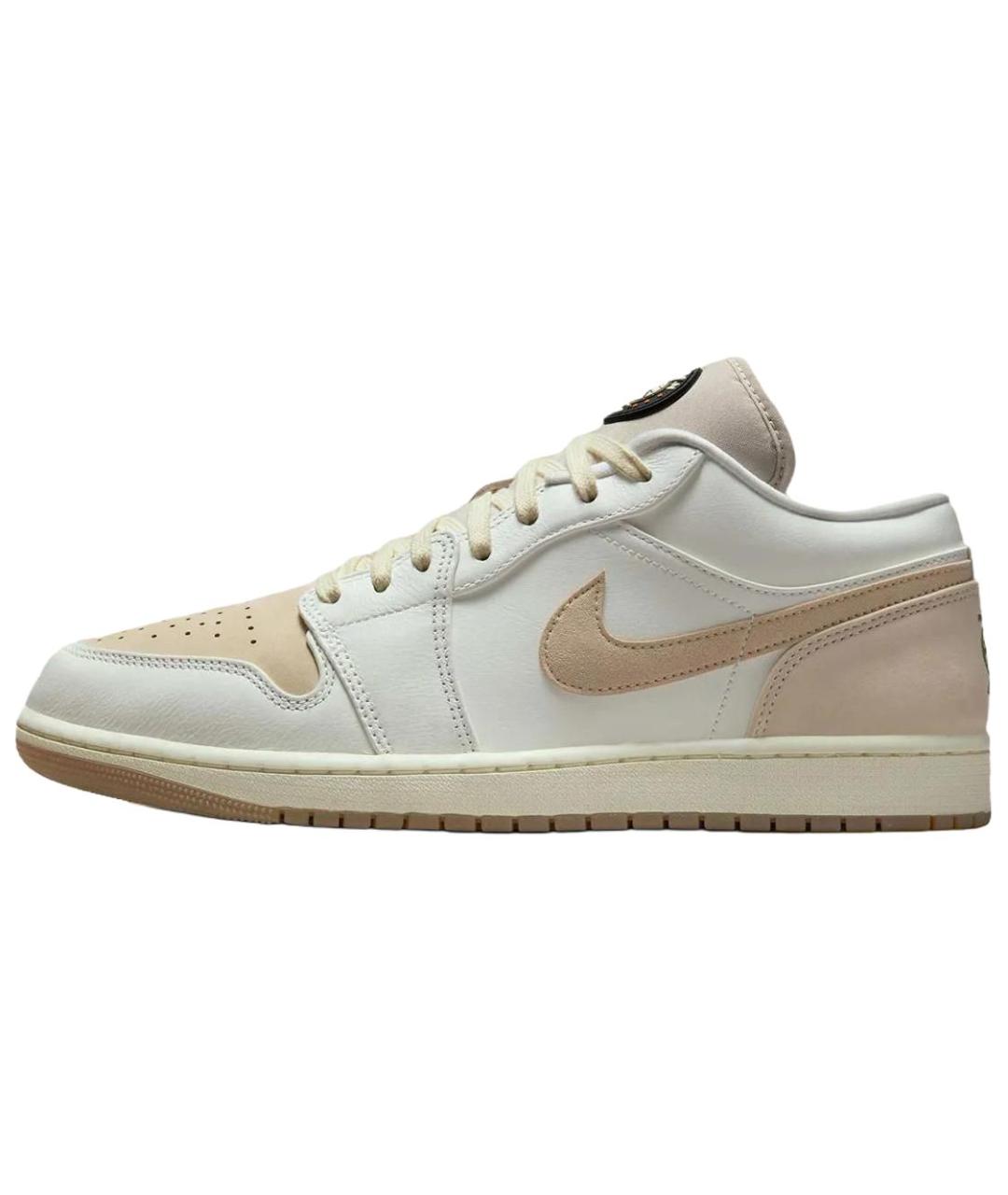 JORDAN Белые кожаные низкие кроссовки / кеды, фото 2