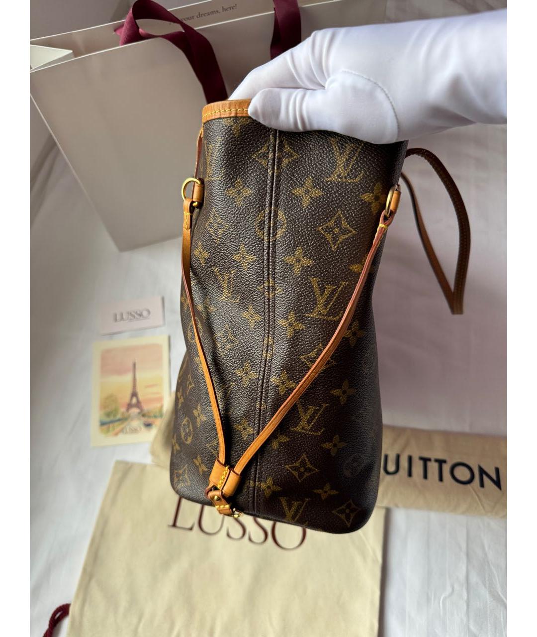 LOUIS VUITTON Коричневая сумка тоут, фото 5