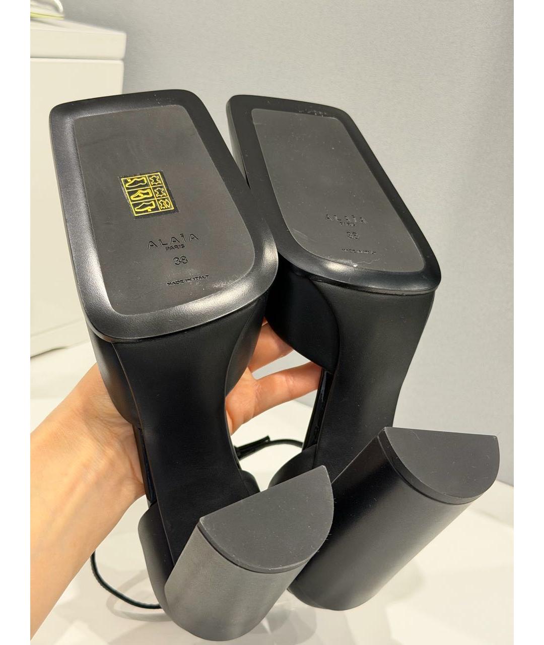 ALAIA Черные кожаные туфли, фото 8