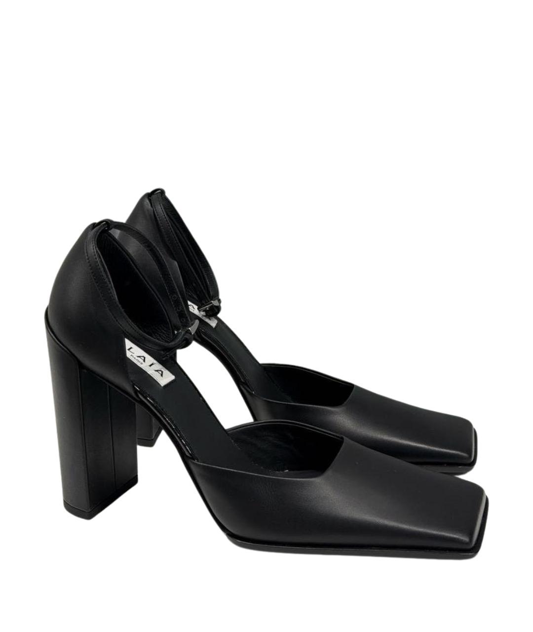 ALAIA Черные кожаные туфли, фото 1