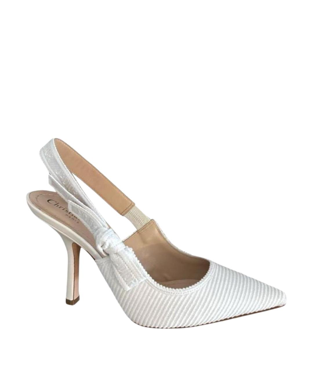 CHRISTIAN DIOR Белые текстильные туфли, фото 1