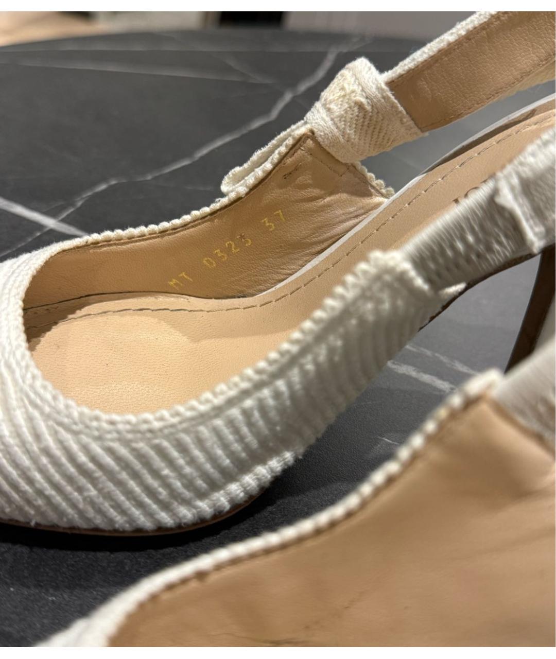 CHRISTIAN DIOR Белые текстильные туфли, фото 7