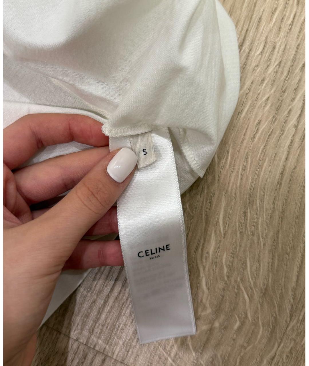 CELINE Белая футболка, фото 5