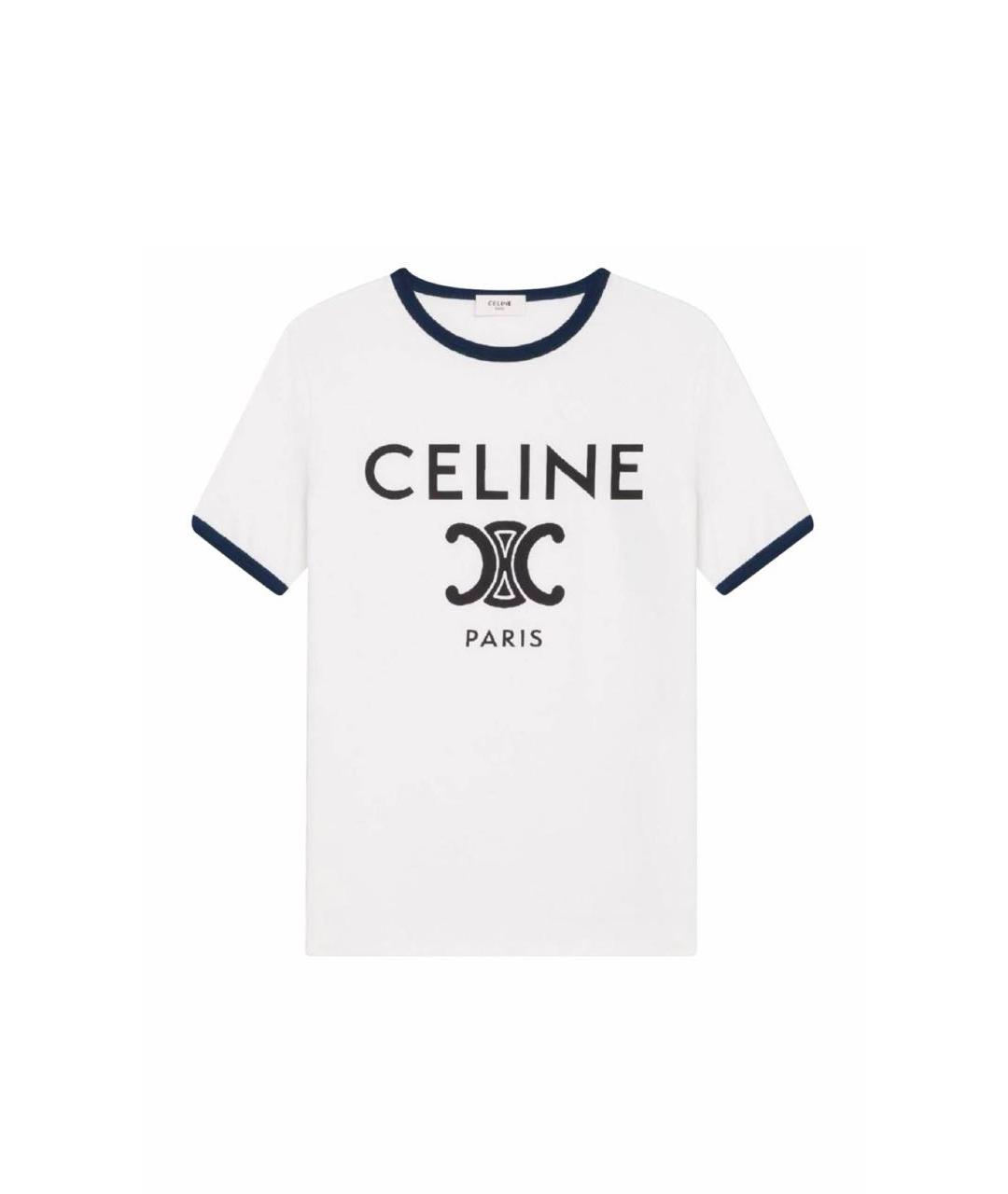 CELINE Белая футболка, фото 6