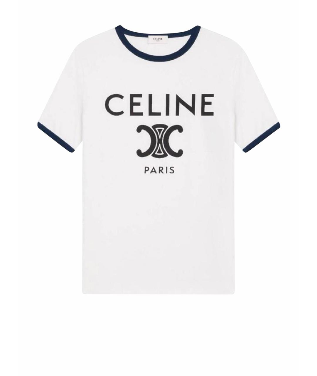 CELINE Белая футболка, фото 1