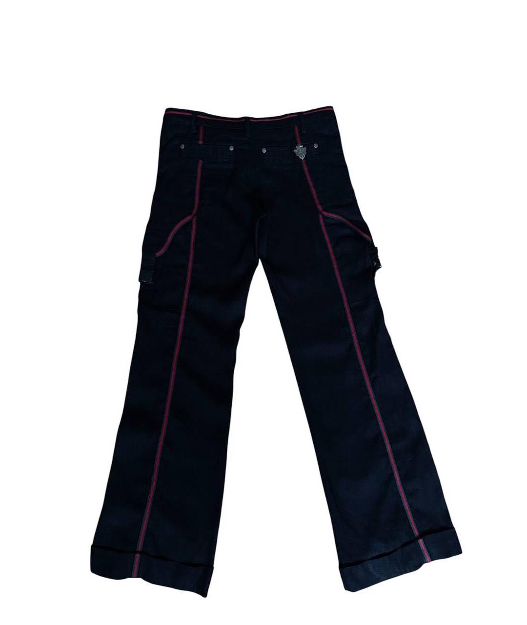 GUCCI Черные хлопковые брюки широкие, фото 2