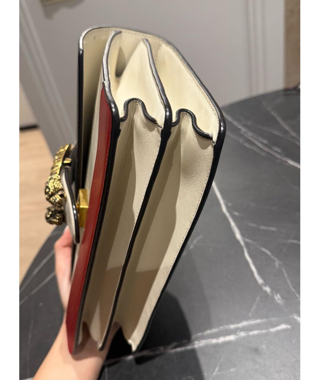 GUCCI Белая кожаная сумка с короткими ручками, фото 8