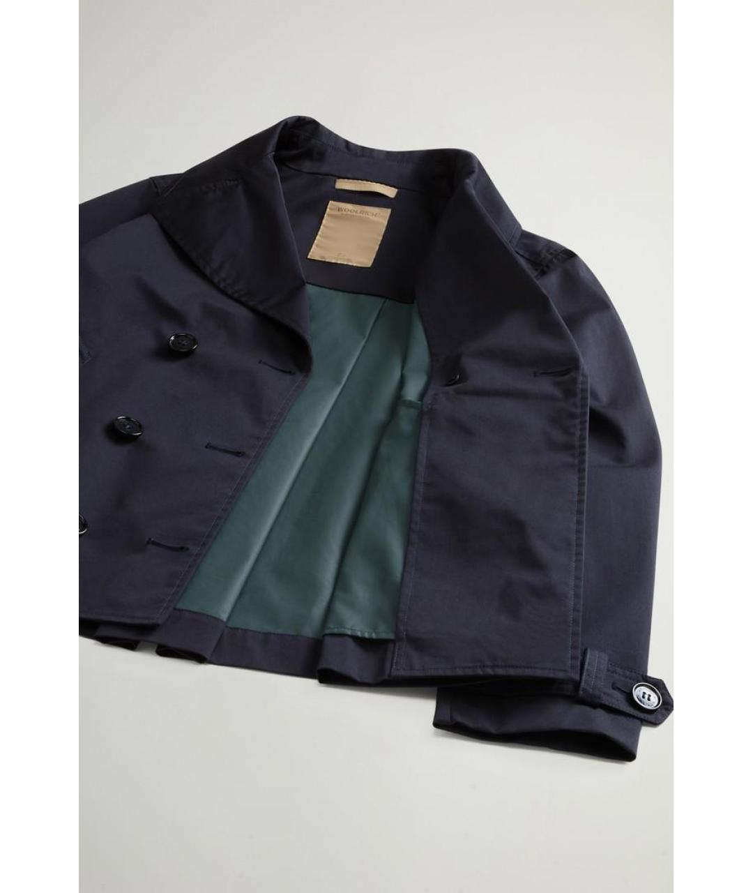 WOOLRICH Синий хлопковый тренч/плащ, фото 3