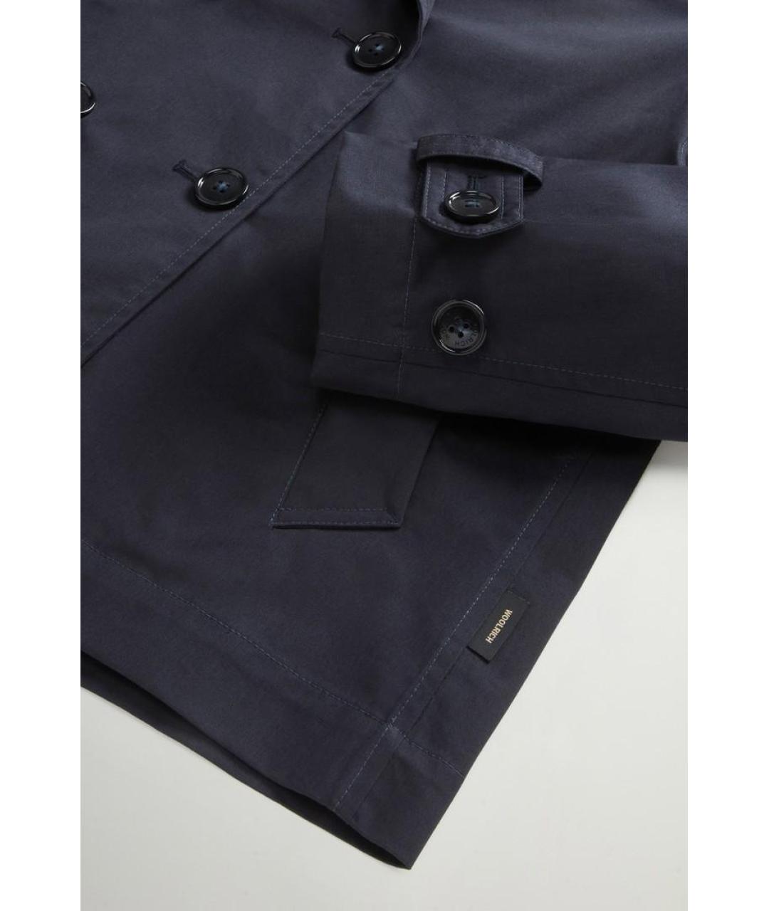 WOOLRICH Синий хлопковый тренч/плащ, фото 2