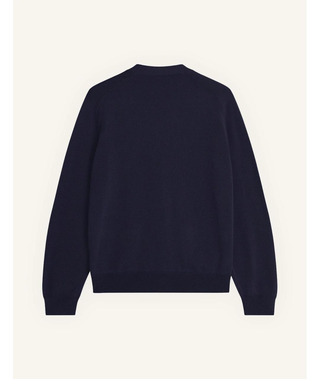 MAISON KITSUNE Темно-синий шерстяной кардиган, фото 2