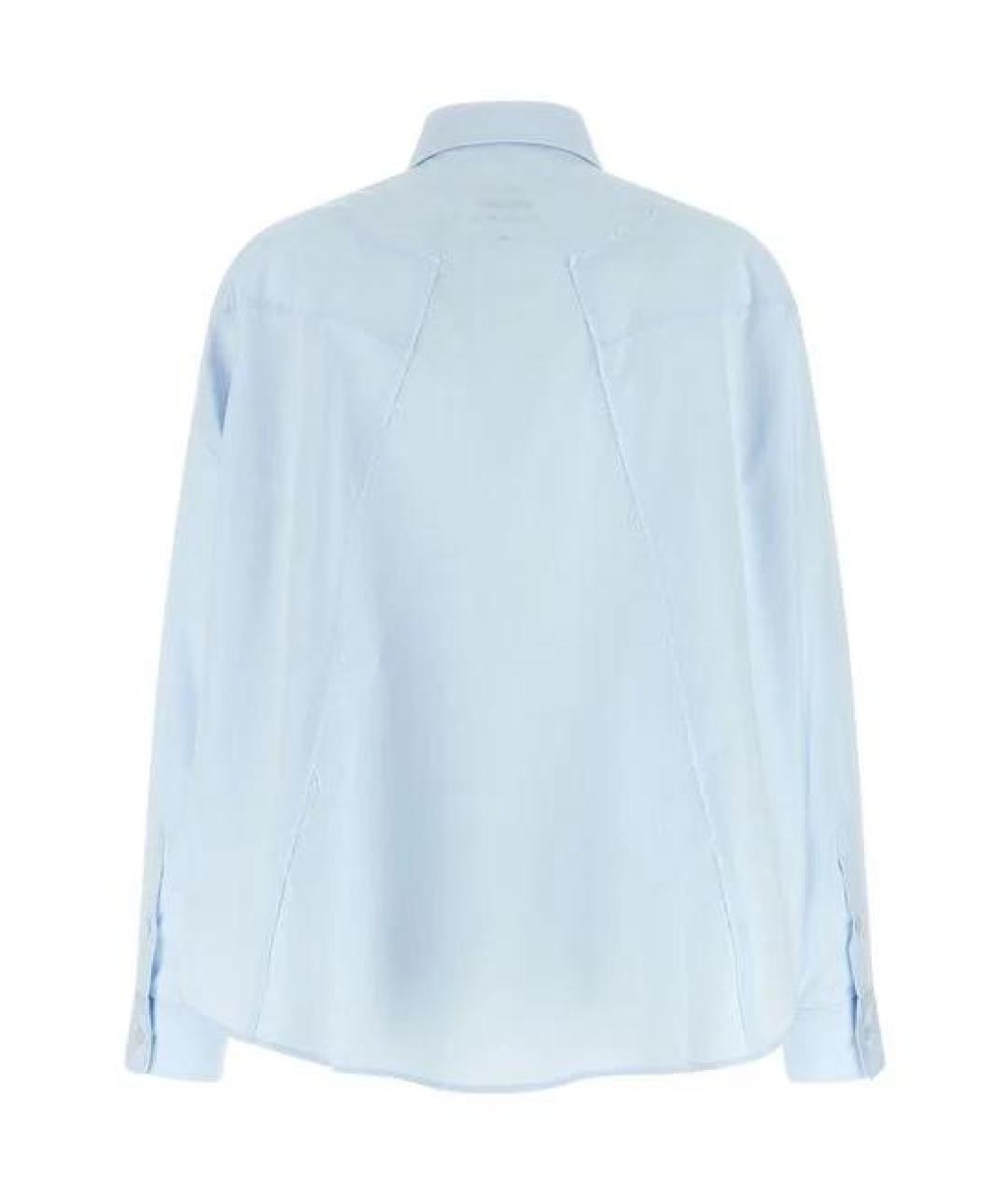 MM6 MAISON MARGIELA Голубая хлопковая рубашка, фото 2