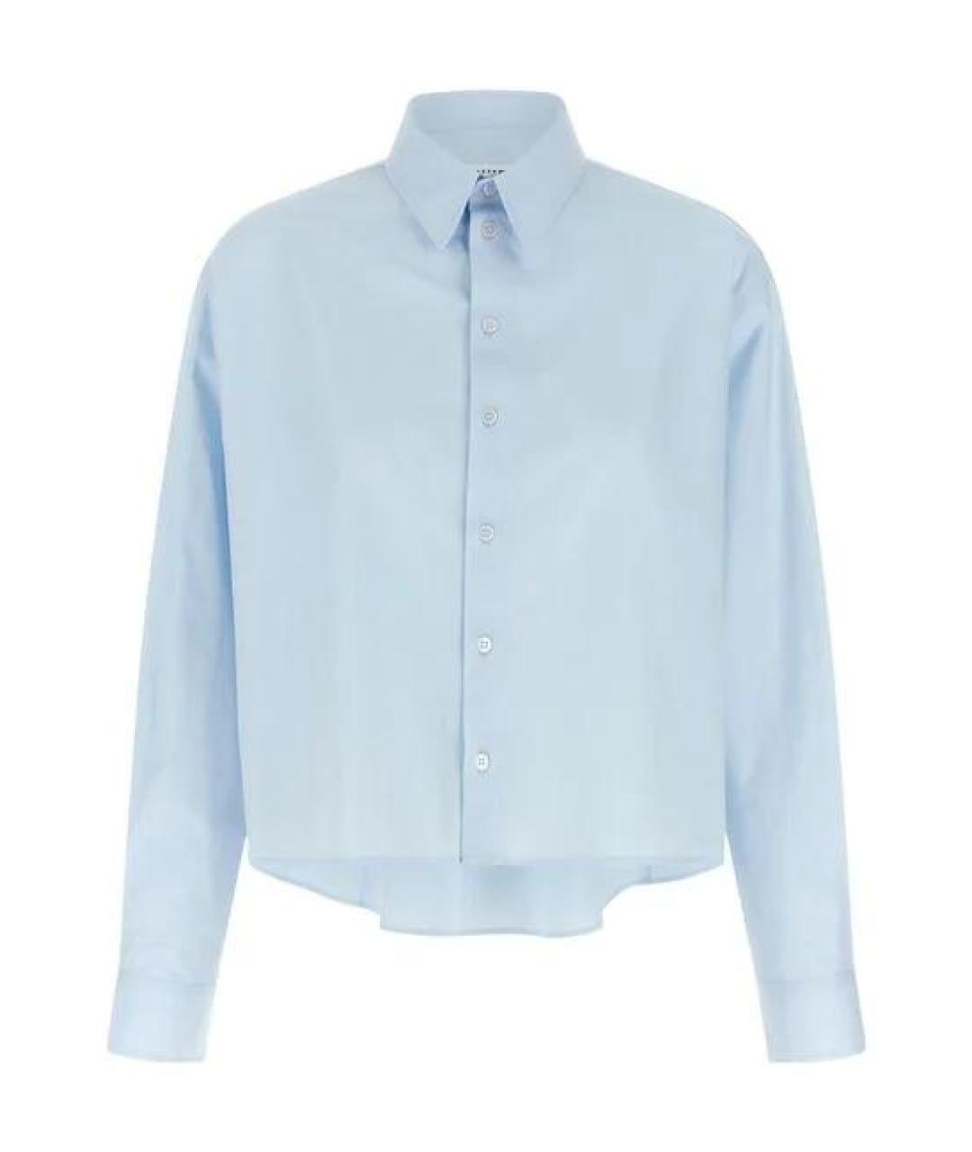 MM6 MAISON MARGIELA Голубая хлопковая рубашка, фото 1
