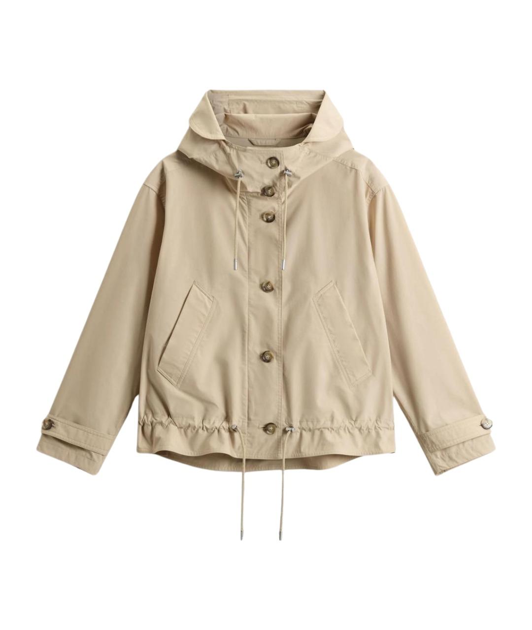 WOOLRICH Бежевая полиэстеровая куртка, фото 1