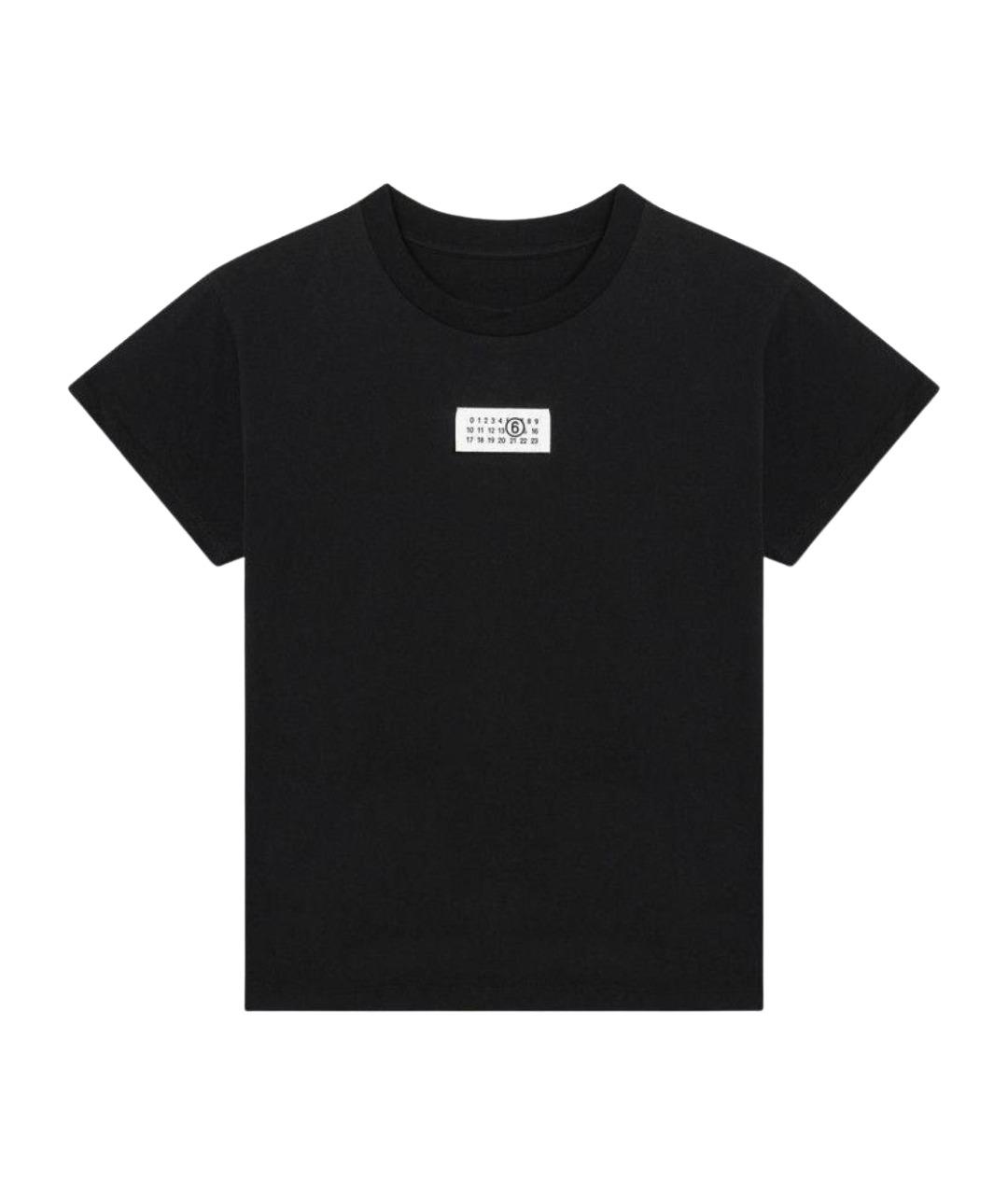 MM6 MAISON MARGIELA Черная хлопковая футболка, фото 1