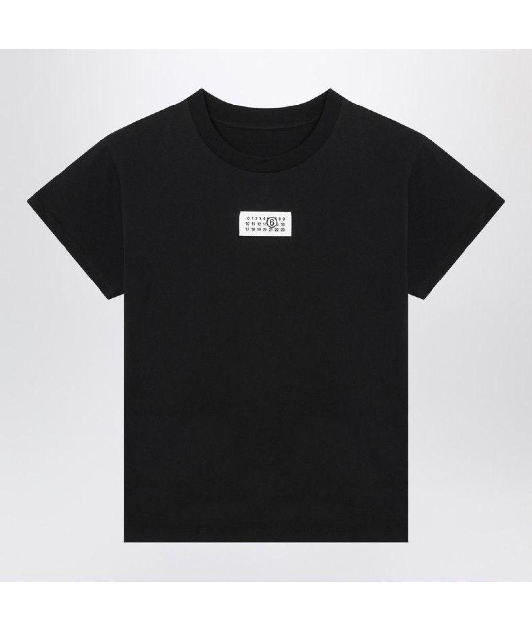 MM6 MAISON MARGIELA Черная хлопковая футболка, фото 3