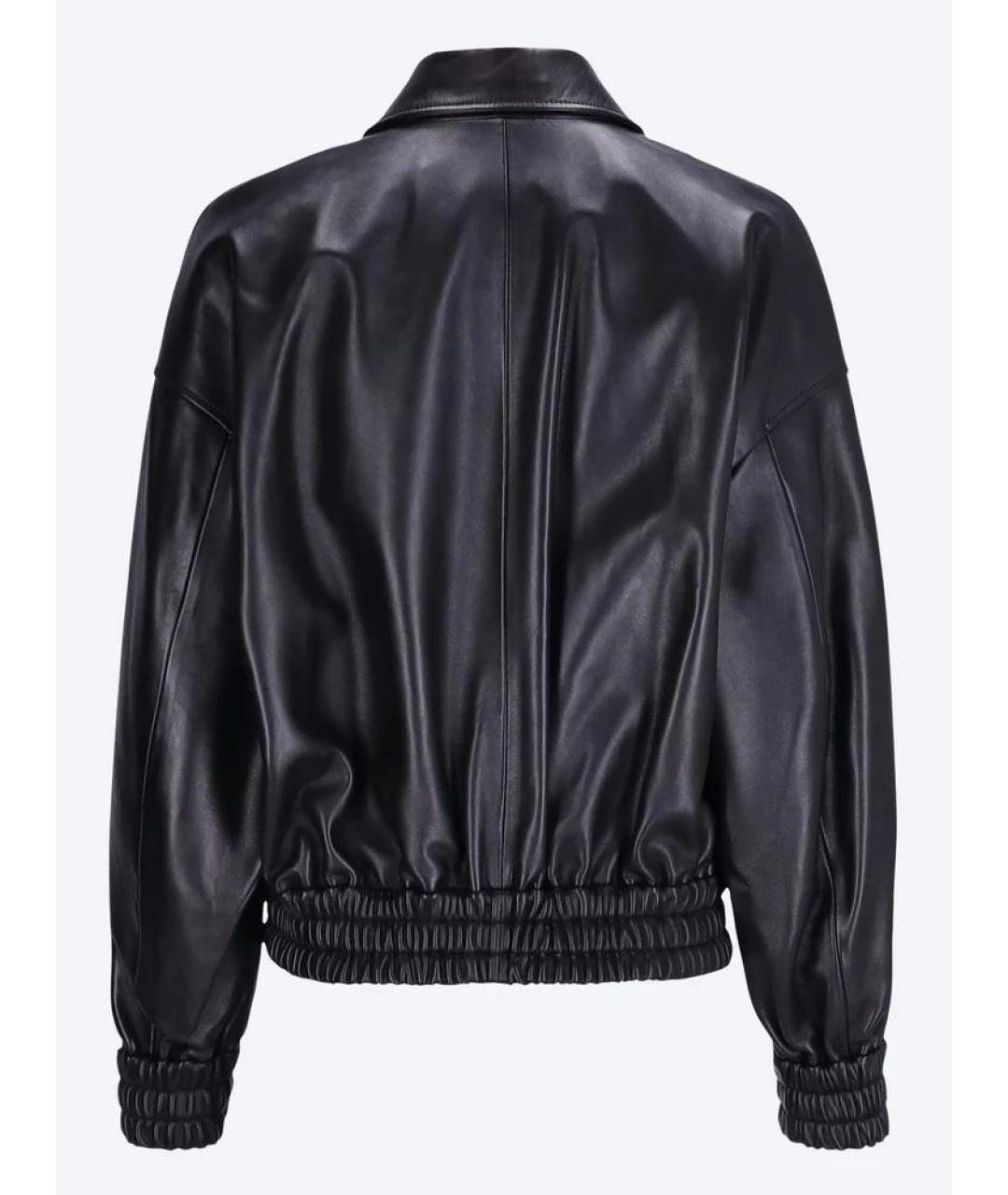 JIL SANDER Черная кожаная куртка, фото 2