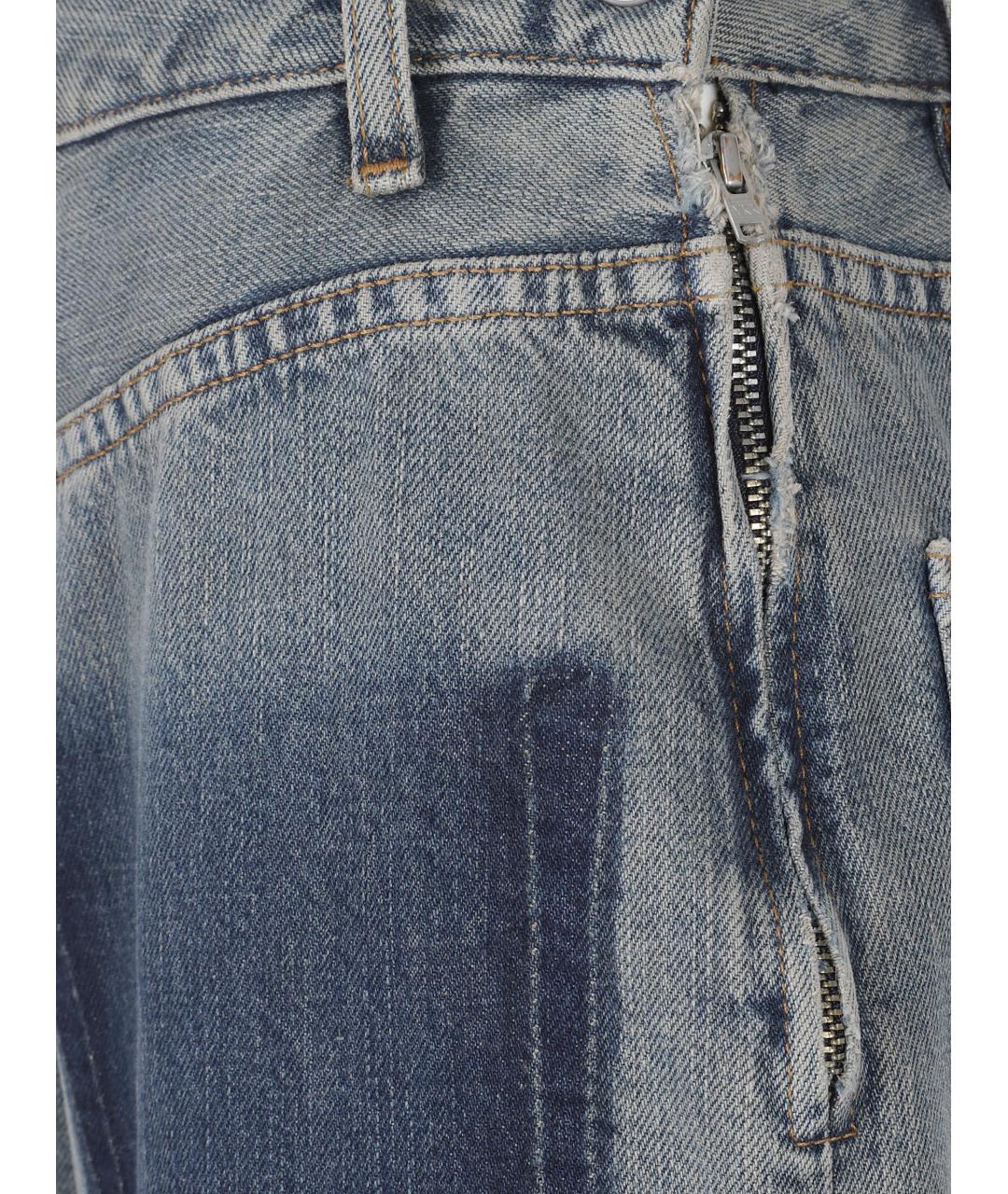 MM6 MAISON MARGIELA Мульти хлопковые прямые джинсы, фото 3