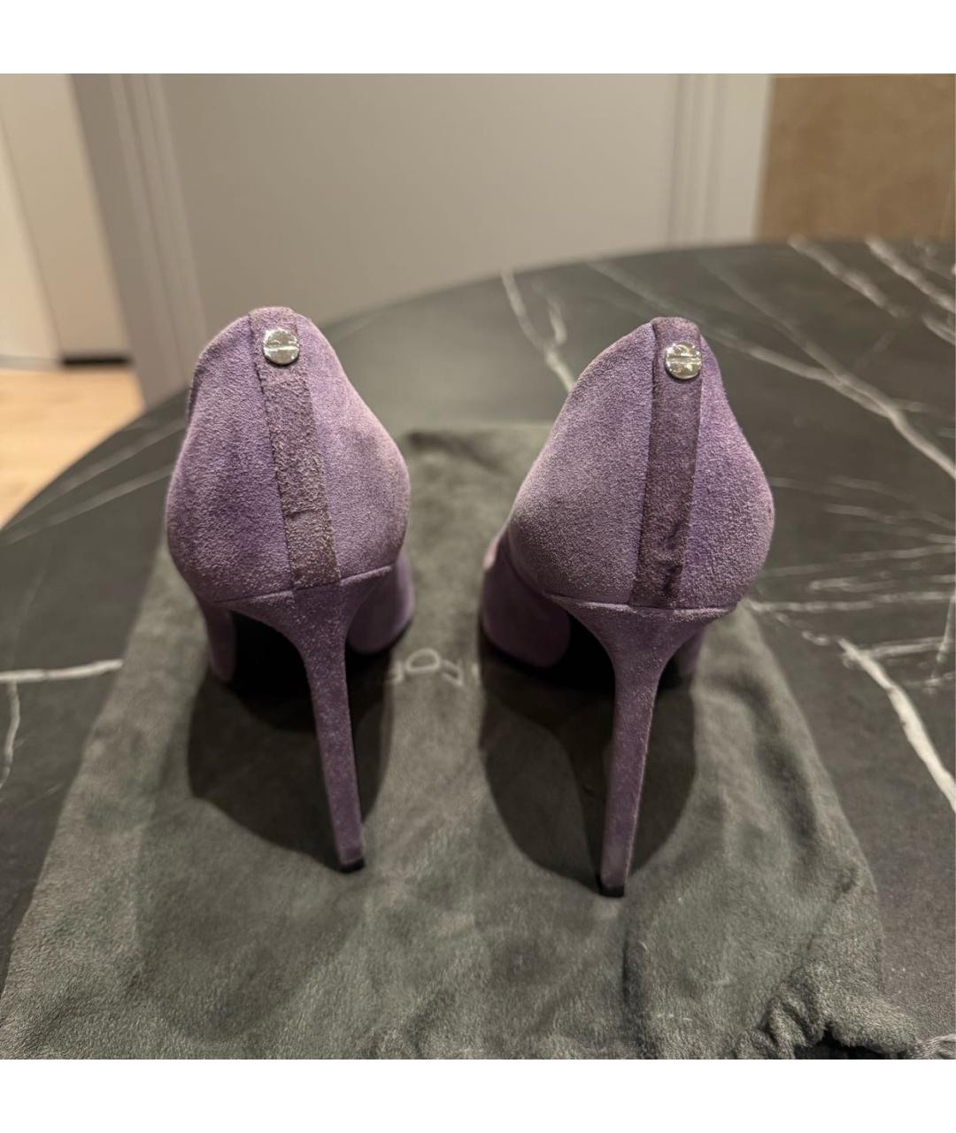TOM FORD Фиолетовые замшевые туфли, фото 7