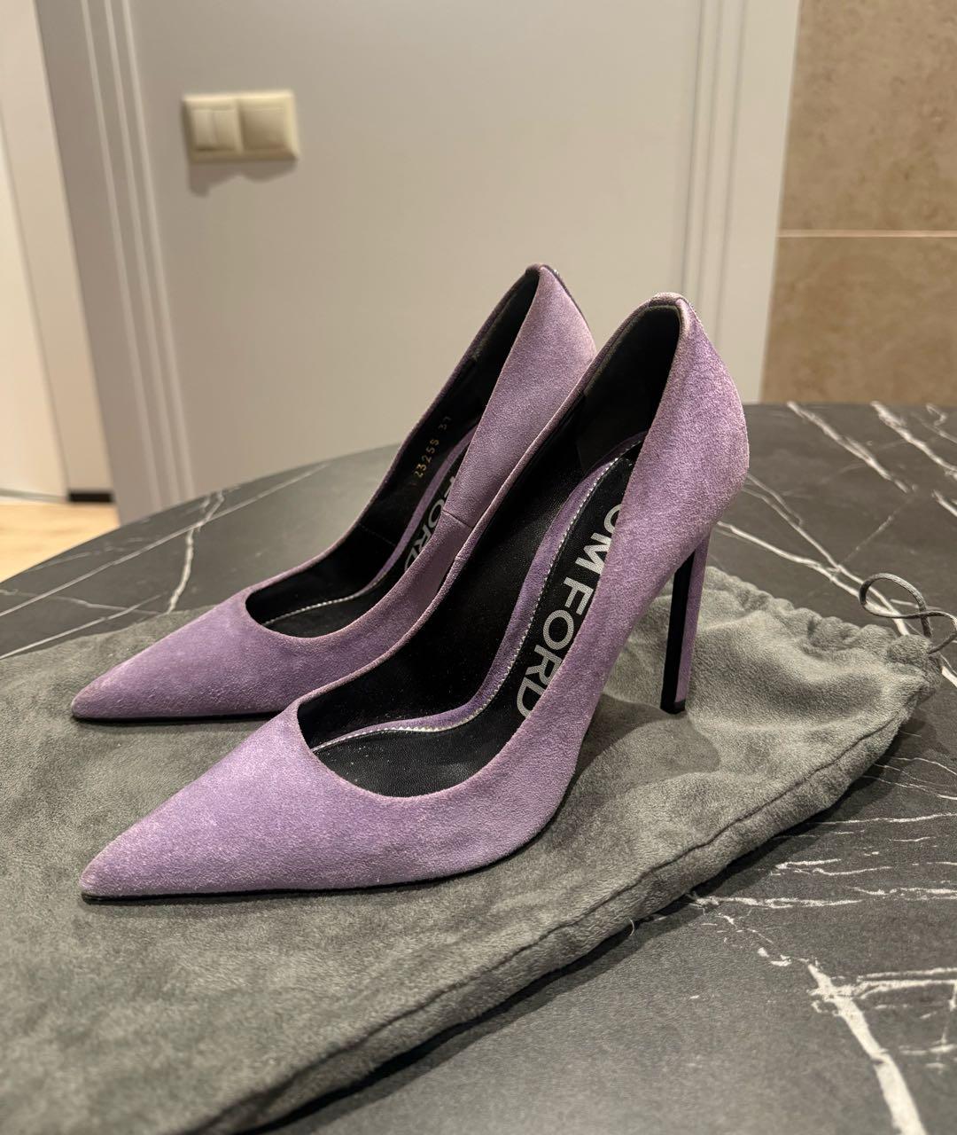 TOM FORD Фиолетовые замшевые туфли, фото 2