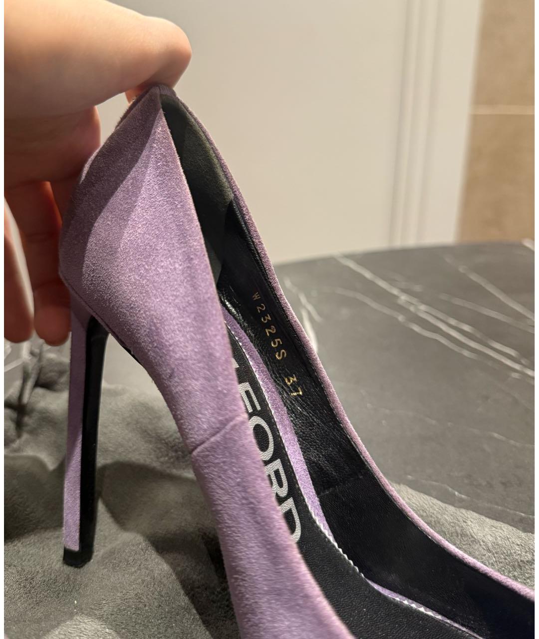 TOM FORD Фиолетовые замшевые туфли, фото 4
